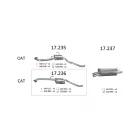 Edex 17.236 középső kipufogó dob – Opel Omega B