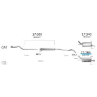 Edex 17.266 hátsó kipufogó dob – Opel Corsa C, Tigra 1.2 / 1.4