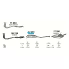 Polmo 17.281 – Opel Középső kipufogó dob