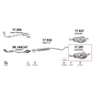 POLMO 17.291 - Kipufogó hátsó dob OPEL ASTRA 1.4, 1.6 (1998-2004)