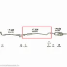 Polmo 17.305 – Opel Astra G Középső kipufogó dob