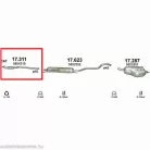 Polmo 17.311 – Opel Astra H/Zafira B első kipufogó cső