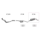 Edex 17.31 hátsó kipufogó dob – Opel Omega A