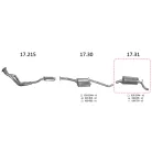 Edex 17.31 hátsó kipufogó dob – Opel Omega A