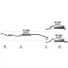 Polmo 17.340 – Opel Corsa D Középső kipufogó dob