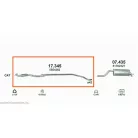 Marix 17.345 kipufogó közép cső – Opel Corsa D