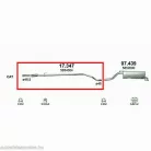 Polmo 17.347 – Opel Corsa D Középső kipufogó cső