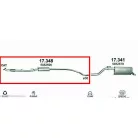 Marix 17.348 középső kipufogó dob – Opel Corsa D