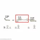 Polmo 17.41 – Opel Corsa B Középső kipufogó dob