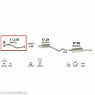 Marix 17.475 első kipufogó cső – Opel Kadett E