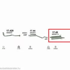 Polmo 17.49 – Opel Astra F Kipufogó hátsó dob