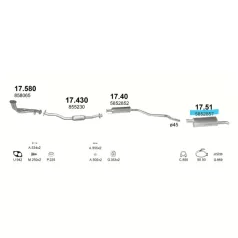 Polmo 17.51 – Opel Astra F Kipufogó hátsó dob