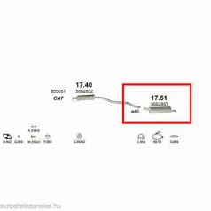 Marix 17.51 hátsó kipufogó dob – Opel Astra F, Kadett E