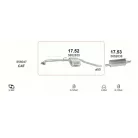 Polmo 17.52 – Opel Középső kipufogó dob