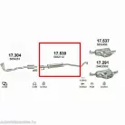 Polmo 17.530 – Opel Astra G Középső kipufogó dob