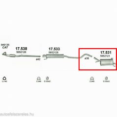 Polmo 17.531 kipufogó hátsó dob