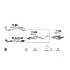 Edex 17.536 középső kipufogó dob – Opel Zafira A