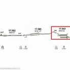 Polmo 17.543 – Opel Corsa C 1.2 Kipufogó hátsó dob