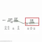 Marix 17.56 hátsó kipufogó dob – Opel Astra F, Kadett E