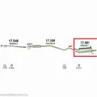 Polmo 17.581 – Opel Astra G 1.2 HB kipufogó hátsó dob