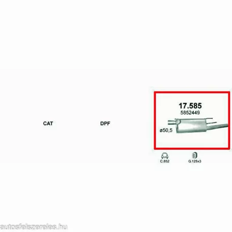 Marix 17.585 hátsó kipufogó dob – Opel Corsa C 1.7d