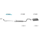 Edex 17.614 első kipufogó cső – Opel Meriva A