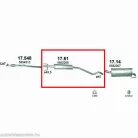 Marix 17.61 középső kipufogó dob – Opel Astra G, H