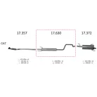 Edex 17.630 középső kipufogó dob – Opel Meriva A