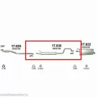 Polmo 17.630 – Opel Meriva A Középső kipufogó dob