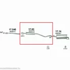 Polmo 17.63 – Opel Astra H Középső kipufogó dob