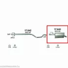 Marix 17.643 hátsó kipufogó dob – Opel Meriva A