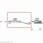 MARIX K17.64 - Kipufogó közép dob OPEL ASTRA 1.9 D (2004-2019)
