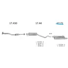 Edex 17.72 hátsó kipufogó dob – Opel Astra F