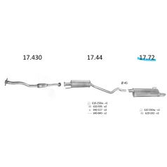 Edex 17.72 hátsó kipufogó dob – Opel Astra F