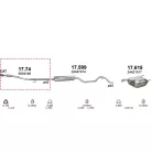 Marix 17.74 első kipufogó cső – Opel Signum, Vectra C