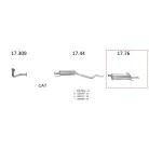 Edex 017.074 hátsó kipufogó dob – Opel Astra F