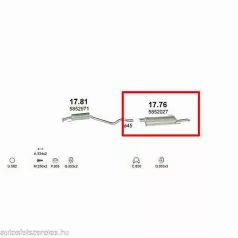 Marix 17.76 hátsó kipufogó dob – Opel Astra F