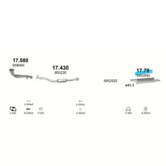 Marix 17.78 hátsó kipufogó dob – Opel Astra F