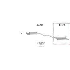 Edex 17.79 hátsó kipufogó dob – Opel Astra F
