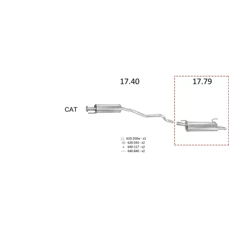 Edex 17.79 hátsó kipufogó dob – Opel Astra F