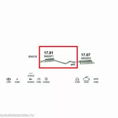 Marix 17.81 középső kipufogó dob – Opel Astra F