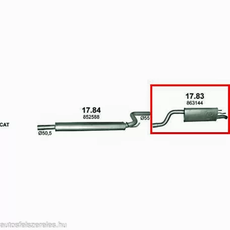 Polmo 17.83 – Opel Meriva A Kipufogó hátsó dob