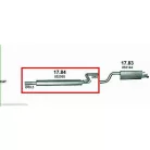 Polmo 17.84 – Opel Meriva B Középső kipufogó dob