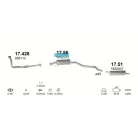 Polmo 17.86 – Opel Astra F Középső kipufogó dob