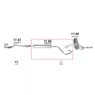 Marix 17.88 középső kipufogó dob – Opel Astra J, CHEVROLET Cruze