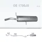 POLMO 19.40 - Kipufogó hátsó dob CITROEN C4 1.2, 1.6 (2010-2018)