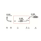 MARIX K21.265 - Kipufogó közép dob RENAULT KANGOO 1.2 (1997-2002)