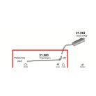 Marix 21-500 kipufogó közép cső – NISSAN Kubistar, RENAULT Kangoo I