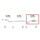 POLMO 21.509 - Kipufogó hátsó dob RENAULT SYMBOL 1.5 D (2001-)