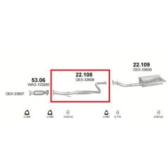 Marix 22-108 középső kipufogó dob – ROVER 600